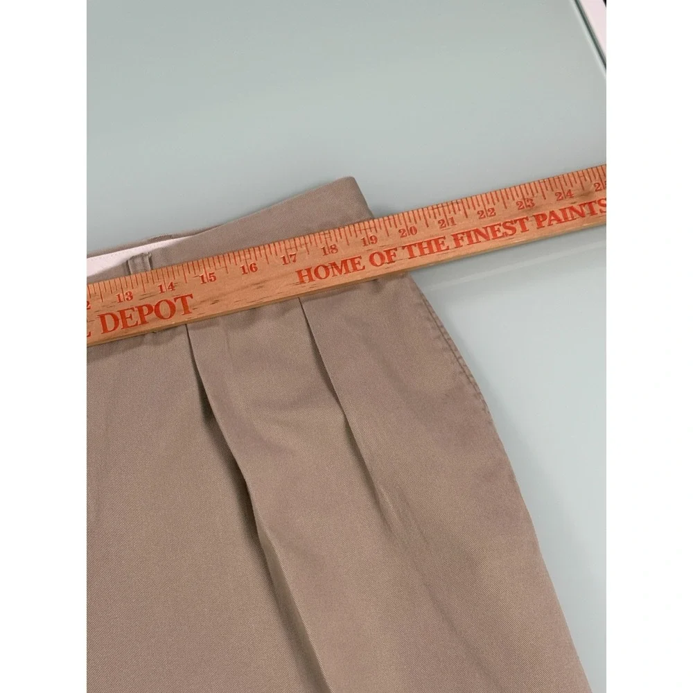 VTG Polo Ralph Lauren Ethan Pant Mens Khaki Pleated Cuffed Trouser  - 38x32
